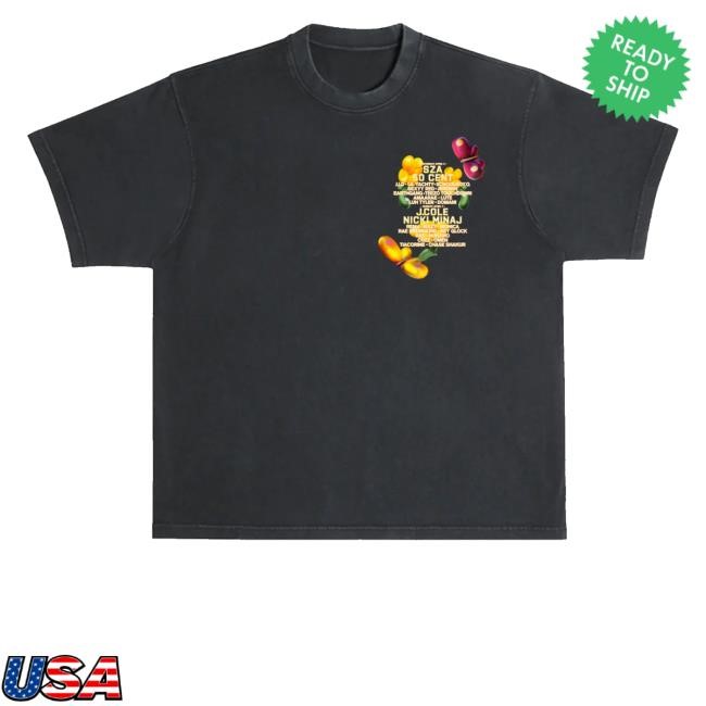 Dv Fest 24 Sunburst Shadow Lineup T-Shirt Dreamville Fest Merch Store - Tee Shop Pro