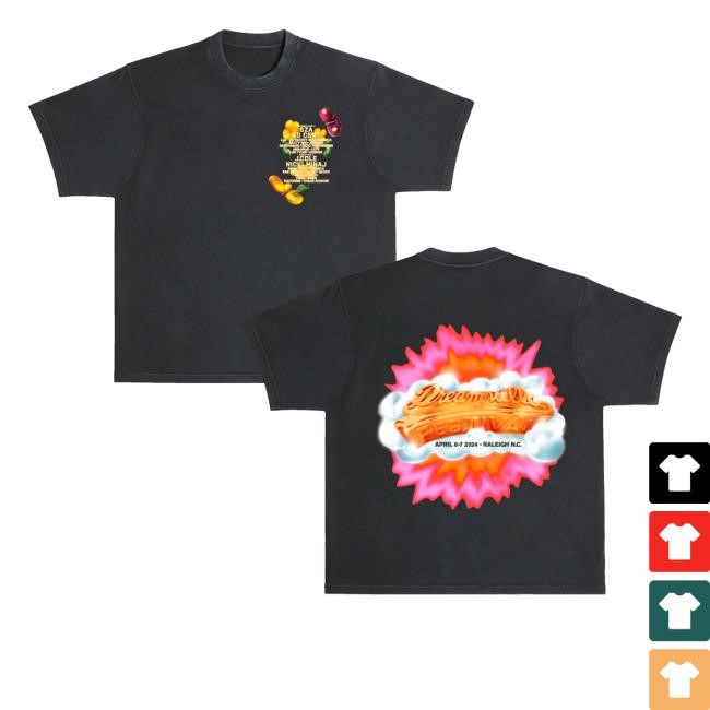 Dv Fest 24 Sunburst Shadow Lineup T-Shirt Dreamville Fest Merch Store - Tee Shop Pro