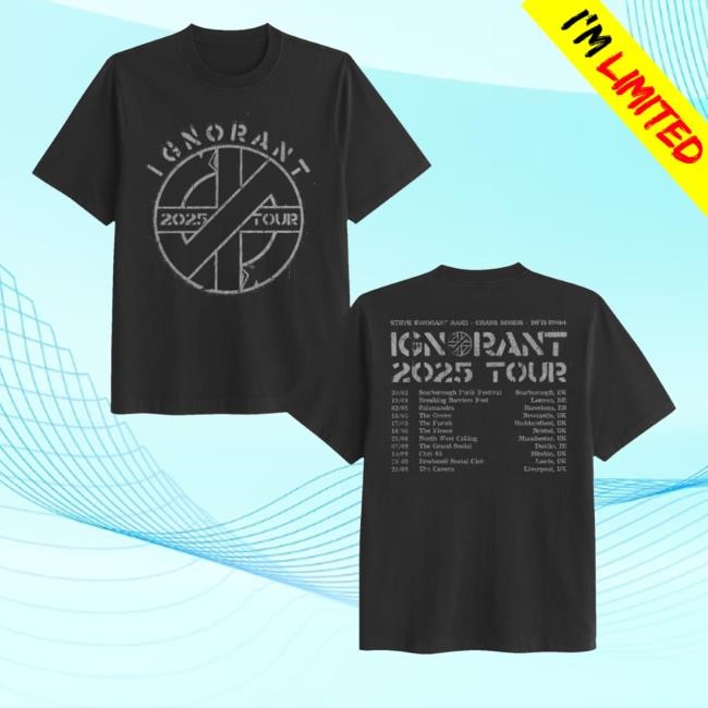 Steve Ignorant 2025 Tour Stencil Tee - Tee Shop Pro
