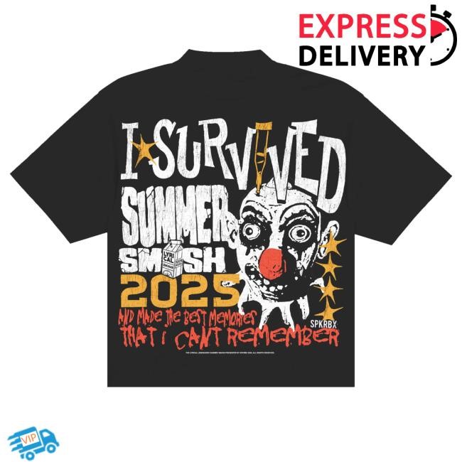 The Summer Smash Merch Store I Survived Black Hooded Sweatshirt - Tee Shop Pro
