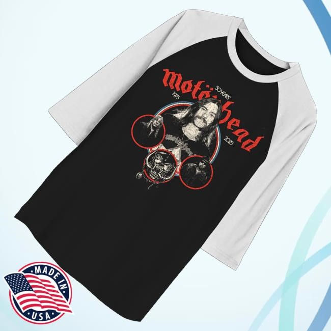 Trending Motorhead Merch 50 Years Raglan Black And White Zip Hoodie - Tee Shop Pro