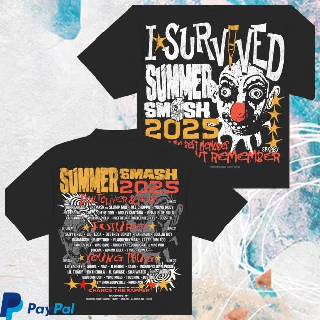 The Summer Smash Merch Store I Survived Black Hooded Sweatshirt - Tee Shop Pro