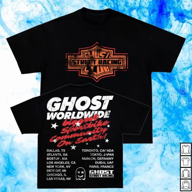 Official Ghost Racing Merch Shop Store Worldwide Tour Tee - Tee Shop Pro