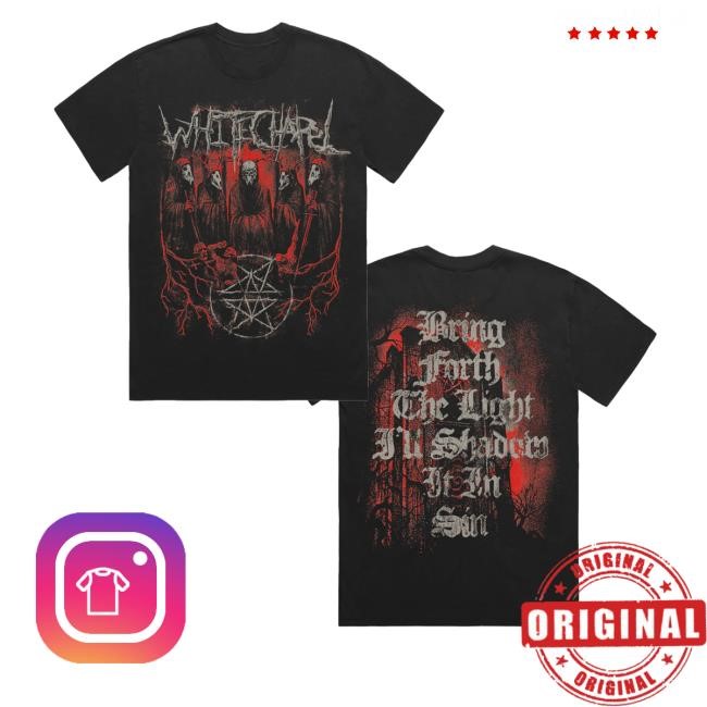 Whitechapelband Merch Shadowed Sin Faded Black Hoodie - Tee Shop Pro