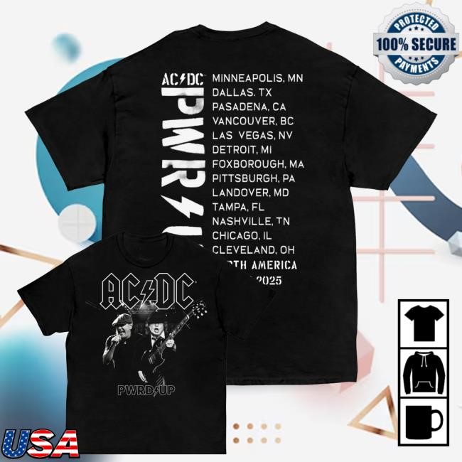 Official Angus And Bryan Pwr Up Tour T Shirt - Tee Shop Pro
