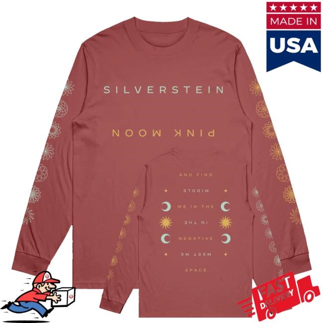 Official Silverstein Music Pink Moon Long Sleeve Shirt - Tee Shop Pro