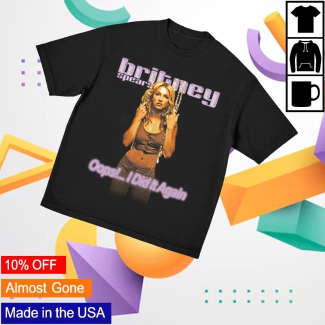 Oops!... I Did It Again Beaded Curtain Black Tee - Tee Shop Pro