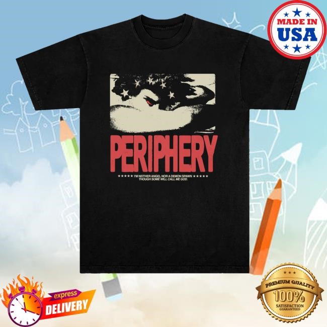 Periphery I'm Neither Angel Nor A Demon Spawn Though Some Will Call Me God Zip Up Hooded Sweatshirt Periphery Merch Store Fallen Angel - Tee Shop Pro