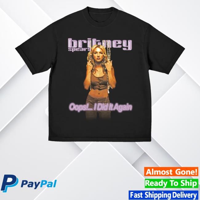 Oops!... I Did It Again Beaded Curtain Black Tee - Tee Shop Pro