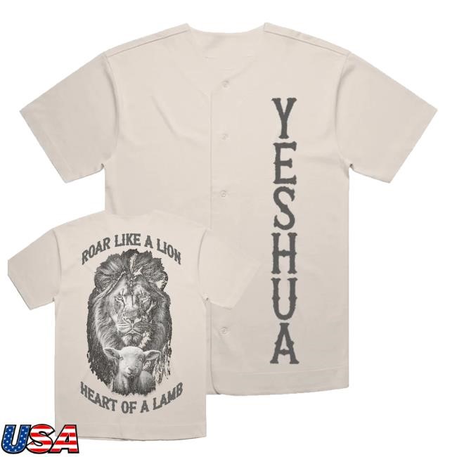 Official Redemption Merch Shop Store Roar Like A Lion Heart Of A Lamb Yeshua Jersey Classic Shirt - Tee Shop Pro