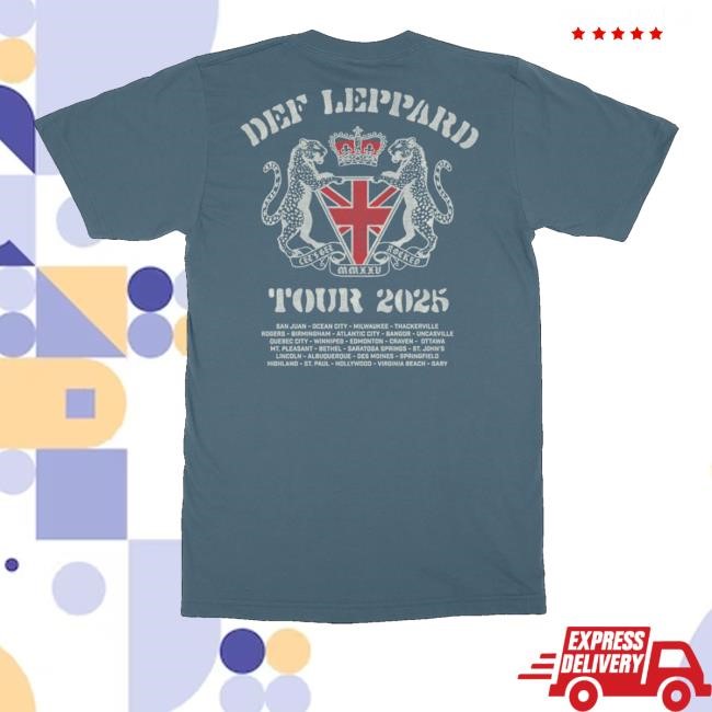 Def Leppard Let’S Get Rocked 2025 Tour Funny Shirt - Tee Shop Pro