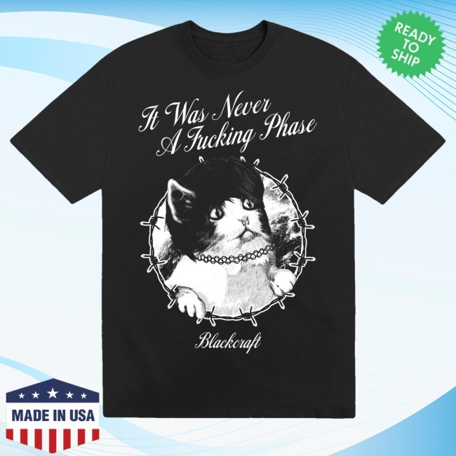 Trending Blackcraft Cult Merch Never A Phase Cat Crewneck Sweatshirt - Tee Shop Pro