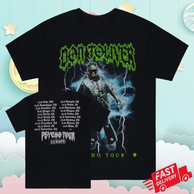Official Don Toliver Music Merch Shop Store Psycho Tour Lightning T Shirt - Tee Shop Pro