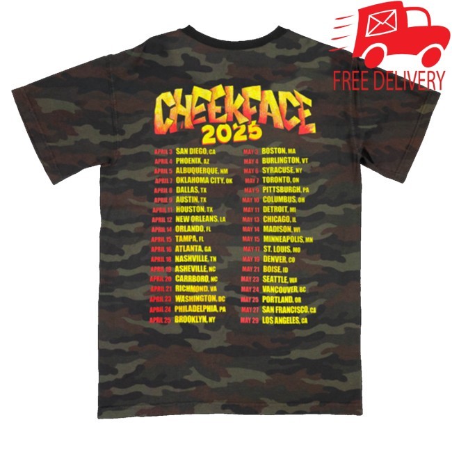 Trending Cheekface Merch 2025 Us Canada Tour Funny Shirt - Tee Shop Pro