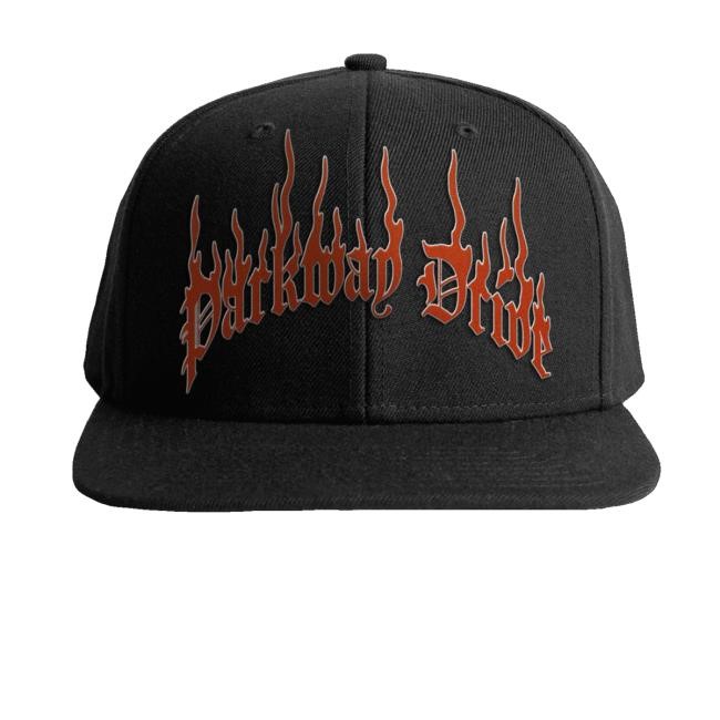 Parkway Drive Rock Merch Flame Logo Snapback Cap - Tee Shop Pro