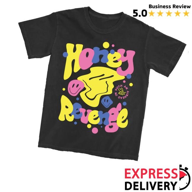 Honey Revenge Smiley Black T-Shirt - Tee Shop Pro