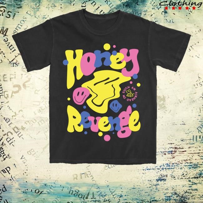 Honey Revenge Smiley Black T-Shirt - Tee Shop Pro