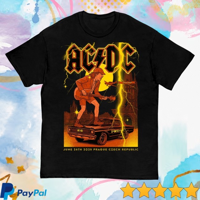 Acdc Merch Prague Pwr Up Tour T-Shirt - Tee Shop Pro