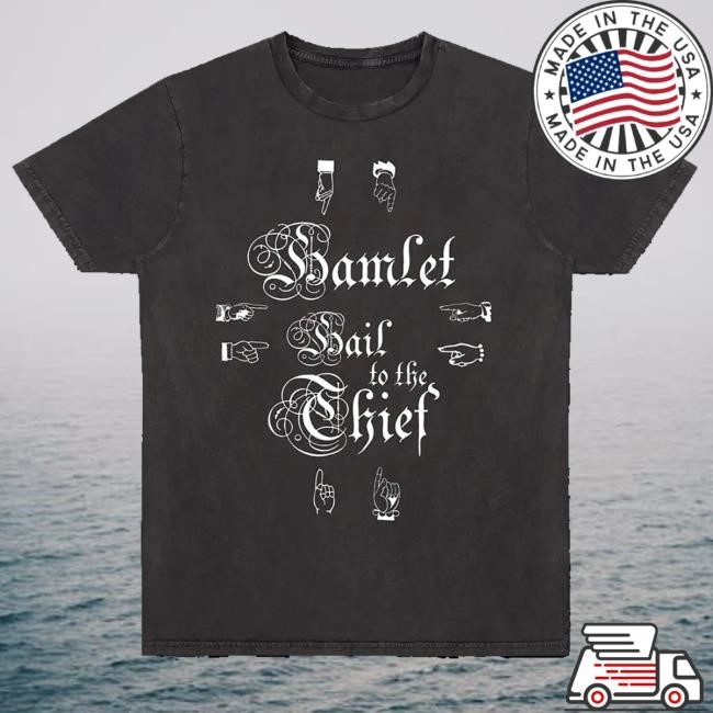 Official Hamlet Hail To The Thief Pointing Black Hoodie - Tee Shop Pro