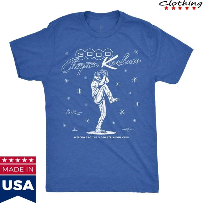 Official Clayton Kershaw 3 000 K’S Classic Shirt - Tee Shop Pro