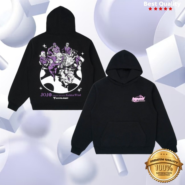 Hypland Merch Store Jojo Golden Wind Group Tee Shirt - Tee Shop Pro